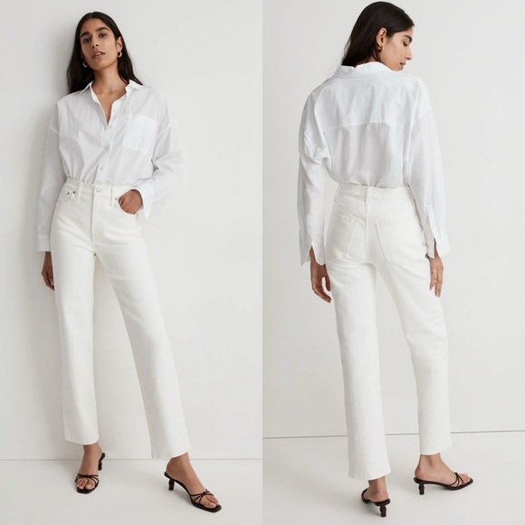 Madewell Denim - NWT Madewell The Perfect Vintage Straight Jeans Tile White